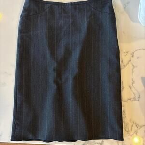 Women's Armani Collection Grey Pinstripe Skirt Size 4